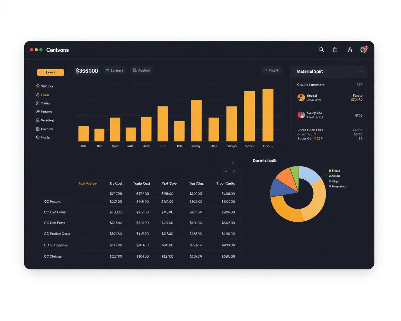 Estimator — Quantities and costs, auto-synced. 8