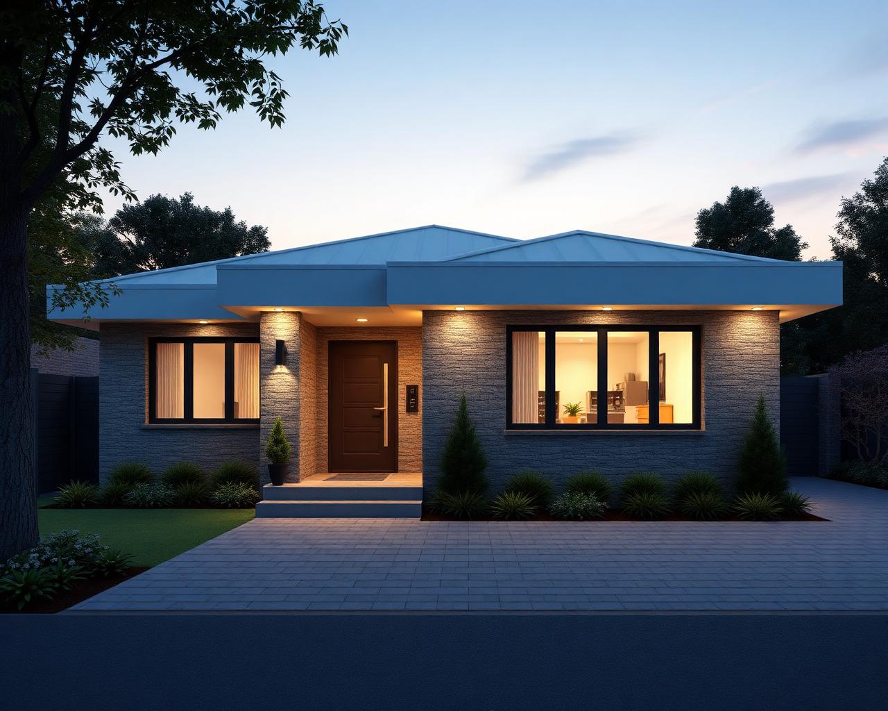Exterior Renders — Three photoreal exteriors per scheme. 8