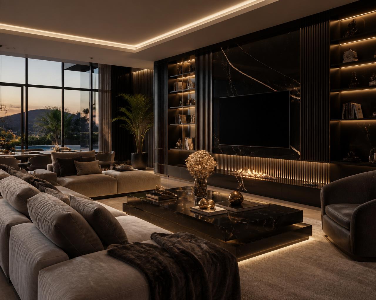Interior Views — Furnished interiors that match the plan.